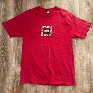 Split Bold Red Short Sleeve Tee